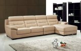 Top Grain Living Room Leather Sofa with Corner