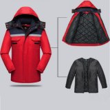 Detachable Winter Outdoors Working Waterproof Windbreaker Ski Jacket