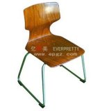 Wooden School Training Chair with Metal Leg