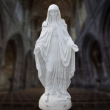 Fine Marble Religion Sculpture Workmanship Statues Carved White Virgin Mary Statue