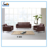 Office Furniture Brown Leather Office Sofa (KBF F603)