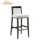 Modern Restaurant Furniture Hotel PU Leather Wooden Bar Chairs