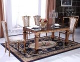 201 Mirror Rose Golden Stainless Steel Marble Dining Table