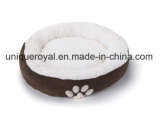 Coffee Color Polyester Oval Pet Bed
