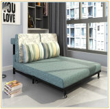Wholesale Linen Foam Sleeping Foldable Sofa Bed Futon Bed (192*120cm)