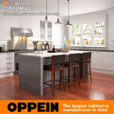 Oppein Matte Lacquer Small Shaker Kitchen Cabinets with Island Op17-L07