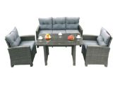 New Design Rattan Outdoor Furniture 4PCS Lounge Sofa Set