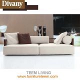 Real Leather Solid Wood Office Hotel Home Sofa (D-36)