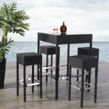 Hotel Furniture Bar Chair& Table Outdoor Synthetic Rattan Waterproof Bar Set (YT015-2)