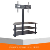 Aluminiuml Tube and Glass TV Stands for Plasma TV, LED, LCD Screen