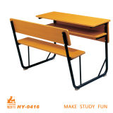 Red Powder Coating Double Desk and Chair for School