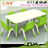 Colorful HDF Wood Material Kids 1 Table with 6 Chairs, Wooden Tables Chairs for Sale