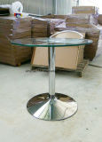 Round Clear Glass Coffee Table