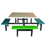 Durable Cafeteria Seating Dining Table with Stainless Steel Frame