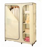 Multilayer Polyster Wardrobe for Storage Clothes Garment with Zipper Closer