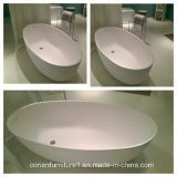 Acrylic Solid Surface Round Shaped Standing Bathtub