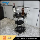 Stainless Steel Three-Layers Dining Wine Trolley Cart