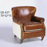 High Quality Upholstered Leather Sofa Chair, Club Chair (627)