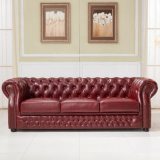 European Style Chesterfield Leather Sofa