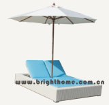 Sun Lounge for Outdoor/Beach Chair/Beach Bed Wicker Furniture (BP-628)
