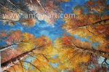 Realistic Tree Leaf Canvas Oil Painting for Wall Decor