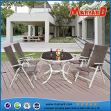 Outdoor Dining Table and Chairs Folding Rattan Furniture