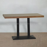 Industrial 4 Seater Cast Iron Base Wood Restaurant Table (SP-RT489)