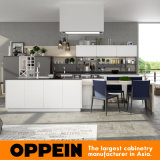 Oppein Modern White Gray Matte Lacquer Wooden Kitchen Cabinet (OP16-L18)