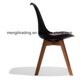 EMS Style Chair MID Century Modern Shell Chair with Dowel Wood Legs for Dining Room Kitchen Bedroom Lounge Easy Assemble Clean