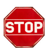 Creative Cool Decor Embossed Stop Sign Metal Craft