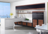 Wood Venner Glossy Lacquer Kitchen Cabinet (BR-LV003)