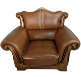 Best Quality Royal Style Living Room Furniture Genuine Leather Sofa (A60)