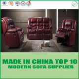 Newest Luxury Home Furniture Red Genuine Leather Recliner Sofa
