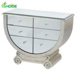 Venetian Mirror and Antique Silver Grecian Style Chest of Drawers/Console Table