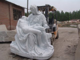 Yellow/White Marble Garden Sculpture Animal Statue Religious Stone Statue
