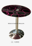 Round Tempered Glass Coffee Table with Chrome Base
