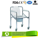 Supply Folding Commode Toilet Wheelchair with Cover and Bucket