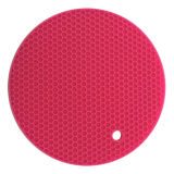 Honeycomb Design Round Shape Silicone Heat Resistant Table Mat