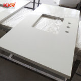 Pure White Artificial Granite Stone Kitchen Countertop
