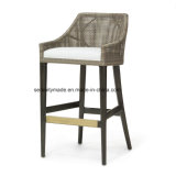 Outdoor Restaurant Furniture Rattan Aluminum Garden Bar Stool Chair