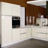 High Gloss Lacquer Finish Kitchen Cabinet with Invisible Stainless Steel Handle