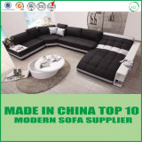Modern Oversize Italian Leather Sofa with Chaise Sofa Bed