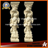 Hand Carved Natural Stone Column
