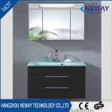 LED Mirror Ceramic Basin Solid Wood Bathroom Vanity Cabinet