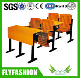 University Classroom Desk and Chair Sets Folding Wooden Lecture Room College Desks and Chairs