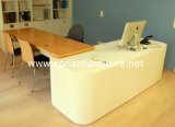 Wood and Corian Solid Surface Office Computer Desk