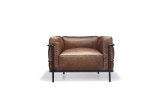 Office Chair Office Sofa Powder Coating Steel Vintage Leather Sofa