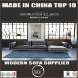 L Shape Luxury Stainless Steel Furniture Leather Sofa