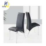 Modern Hot Sale Soft PU Leather Office Dining Chair with Rectangular or Round Chrome Legs