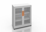 New Design Square Series Glazed Swing Door Cabinet